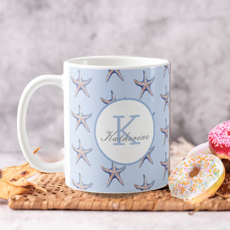 Starfish Pattern Beach Marine Individuelle Name Kaffeetasse