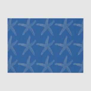 Starfish Patterns Beach Coastal Navy Custom Seidenpapier