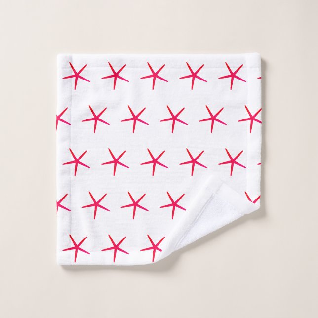 Starfish Patterns Nautical Beach Coral Pink Girly Waschlappen (Waschlappen)