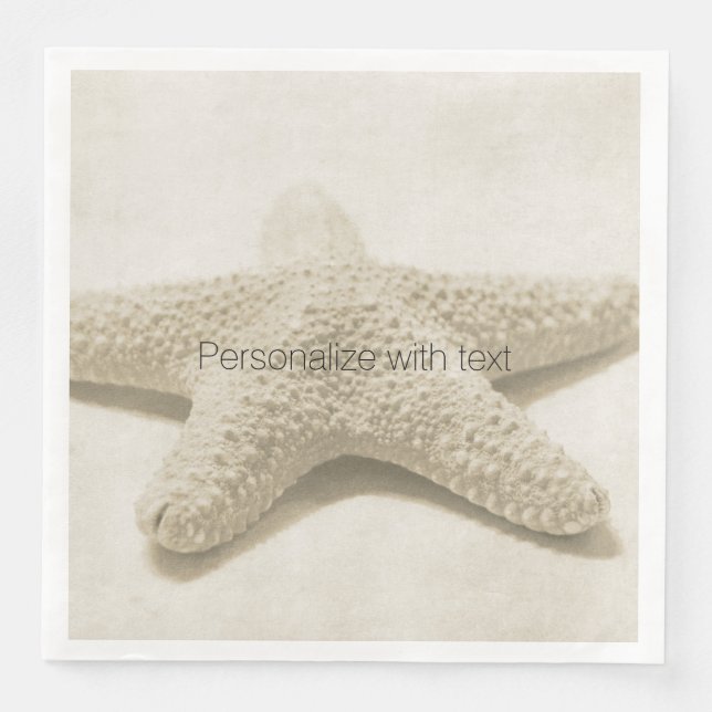 Starfish Personalisiert Serviette (Vorderseite)