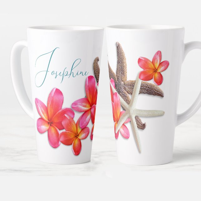 Starfish Plumeria Blume Personalisiert Milchtasse (Von Creator hochgeladen)
