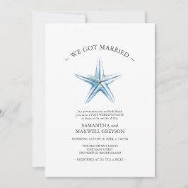 Starfish Post Beach Hochzeitsfest Party Einladung