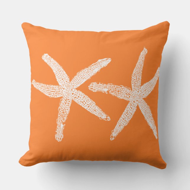Starfish Pumpkin Orange Fall Beach Wohngestaltung Kissen (Vorderseite)