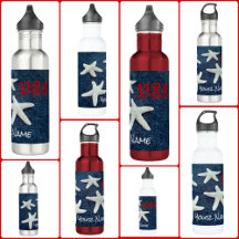Starfish Red White and Blue USA Patriotic Nautic