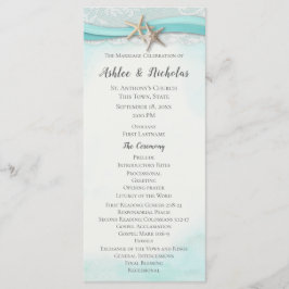 Starfish Ribbon Beach Hochzeit Programm