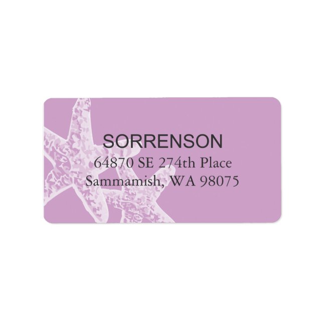 Starfish Rücksendeadresse Adressaufkleber (Vorne)