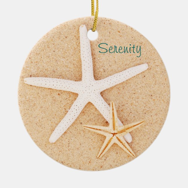 Starfish-Ruhe-Gebets-Verzierung Keramikornament (Vorne)