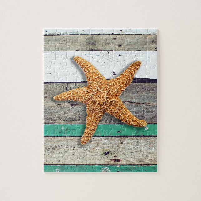 Starfish Rustic Beach Board Nautic (Vertikal)