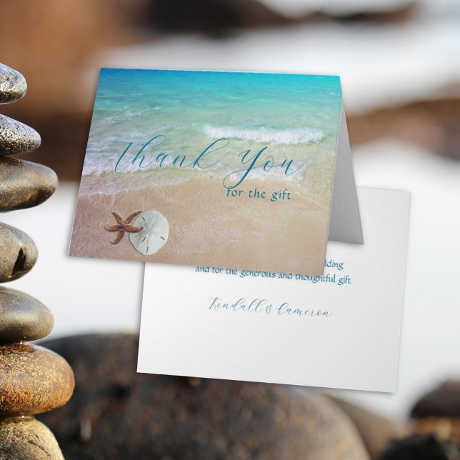 Starfish Sand Dollar Beach Dankeschön Message Card Karte (Von Creator hochgeladen)