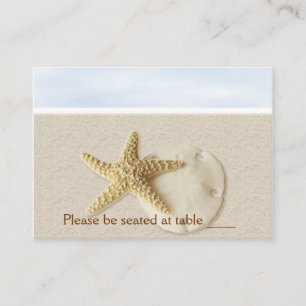 Starfish & Sand Dollar Escortkarte Platzkarte