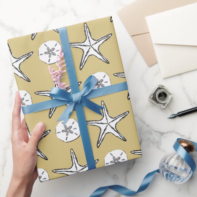 Starfish Sand Dollar Muster Geschenkpapier (Schenken)