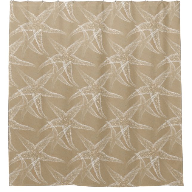 Starfish-Sand-Strand-Duschvorhang Duschvorhang (Vorderseite)