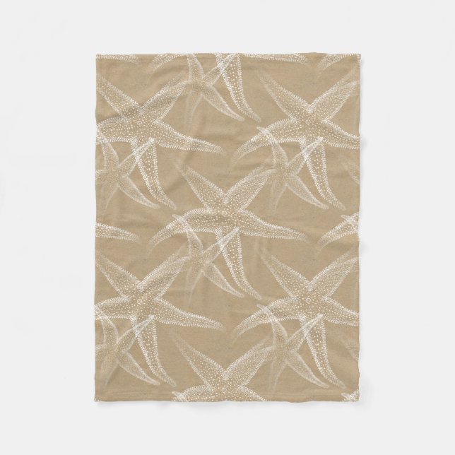 Starfish-Sand-Strand-Fleece-Decke Fleecedecke (Vorderseite)