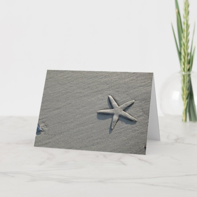 Starfish Sandstrand-Foto Karte (Vorderseite)