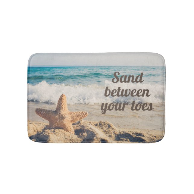 Starfish Sandy Beach Sand zwischen Zehen Badematte (Vorderseite)