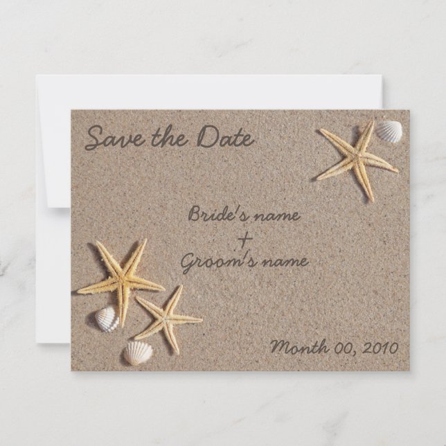 Starfish Save the Date Einladungen (Vorderseite)