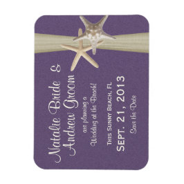 Starfish Save the Date Lila Magnet