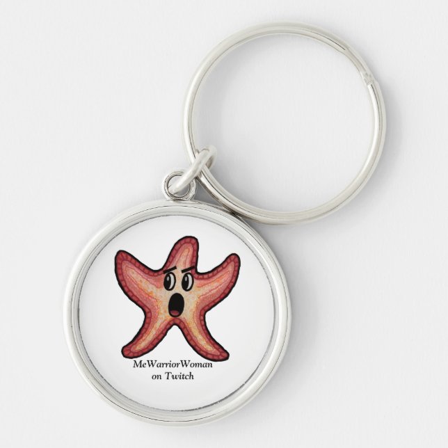 Starfish schockiert, MeWarriorFrau auf Twitch Schlüsselanhänger (Vorne)
