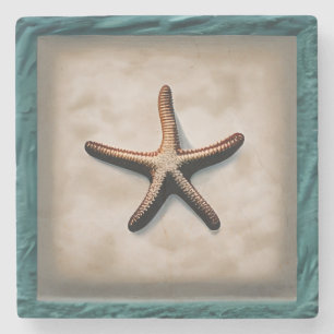 Starfish Sea Life Beach Art Deco Steinuntersetzer