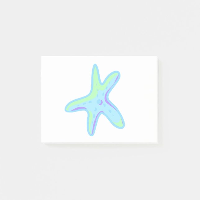 Starfish - Sea Star in Pastellfarben Post-it Klebezettel (Vorderseite)