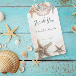 Starfish Seashell Tropical Beach Wedding Gefallen Geschenkanhänger