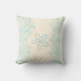 Starfish seastar und Seeblaues SahneWurfskissen Kissen
