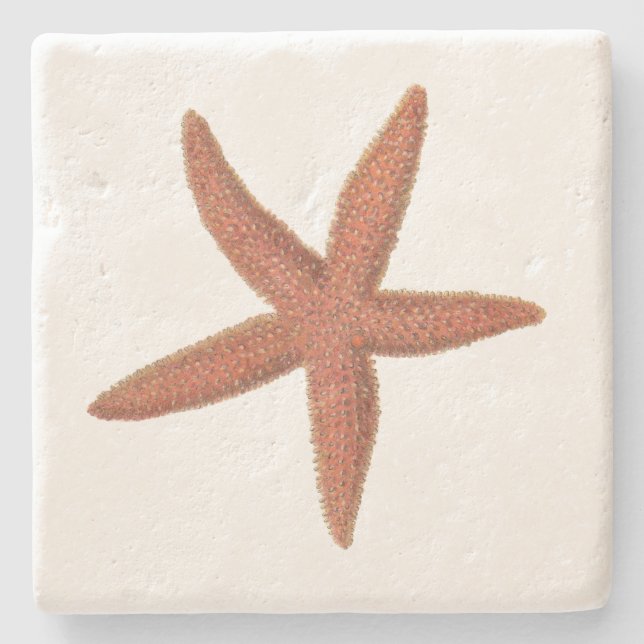 Starfish - Sherman Denton Fish Lithograph Steinuntersetzer (Vorderseite)