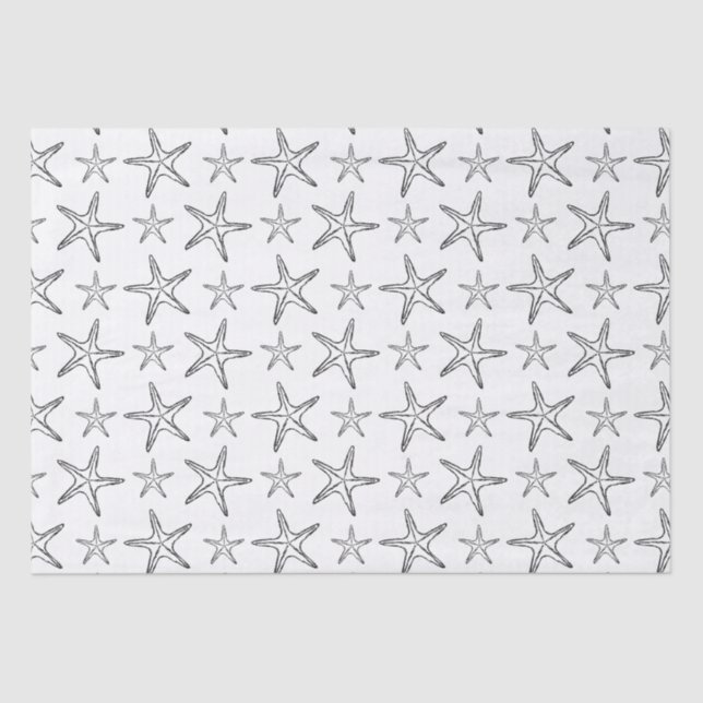 Starfish Sketch Custom Seidenpapier (Vorderseite)