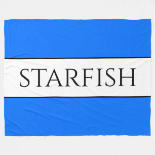 STARFISH Sportlich Helle Meeresblaue Weiße Streife Fleecedecke