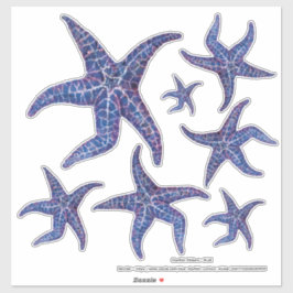 Starfish Stickers - BLAU Aufkleber