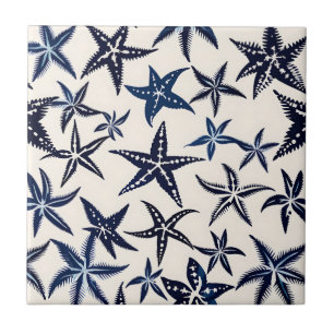Starfish Stift Muster in Blau Fliese