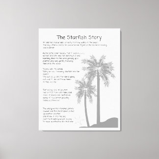 Starfish Story, Starfish Thrower, Starfish Gedicht Leinwanddruck