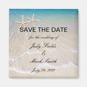 Starfish-Strand-Hochzeits-Save the Date Magnet