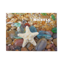 Starfish-Strand-Seeglasfußmatten addieren Ihren