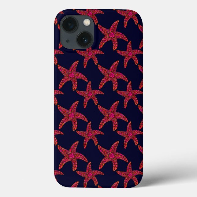 Starfish Style Muster Case-Mate iPhone Hülle (Rückseite)