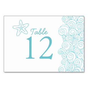 Starfish tournoie aqua plage numéros de table de m