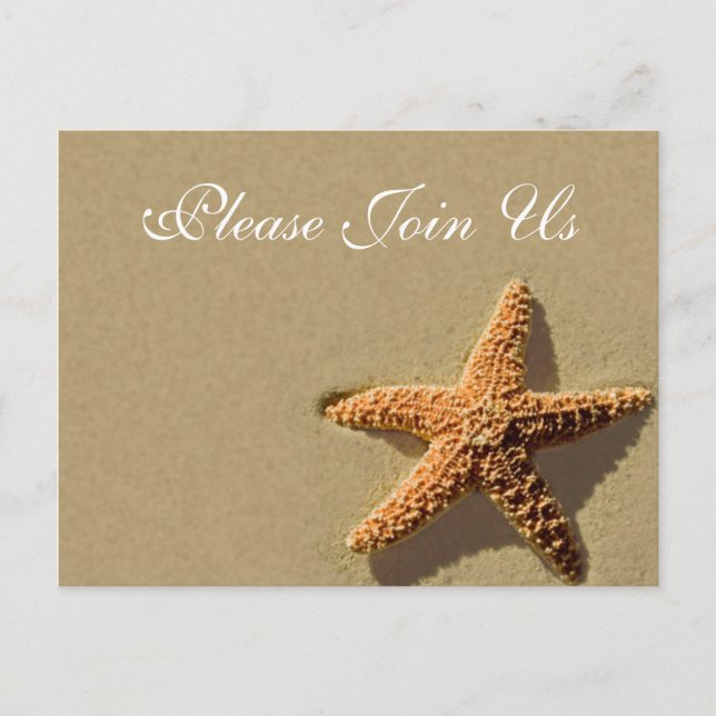 Starfish Tropical Event Et Faire-part de mariage (Devant)