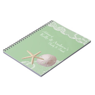 Starfish und Lace Beach Green Notizblock