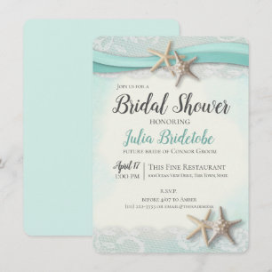 Starfish und Lace Brautparty Einladung