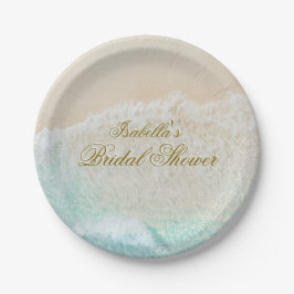 Starfish und Muscheln Tropical Beach Brautparty Pappteller