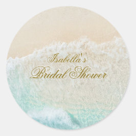 Starfish und Muscheln Tropical Beach Brautparty Runder Aufkleber