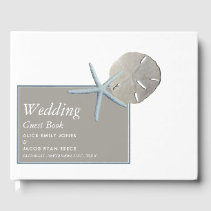Starfish und Sand Dollar - Hochzeit am Strand Gästebuch