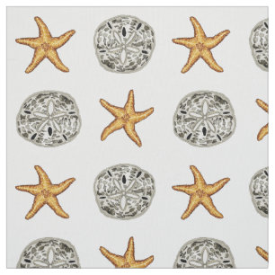 Starfish und Sand Dollar Stoff