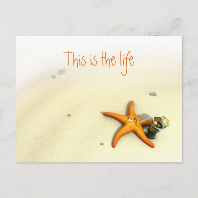 Starfish Urlaub Postkarte (Vorderseite)