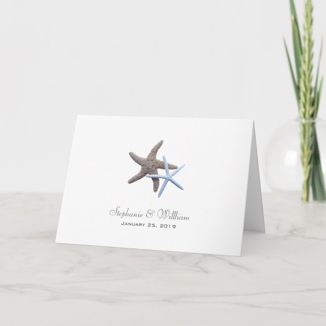 Starfish verbinden gefaltete Wedding Einladung (Vorderseite)