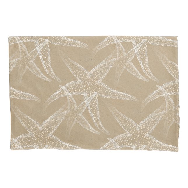 Starfish versanden beige Strand-Kissenbezug Kissenbezug (Vorderseite)