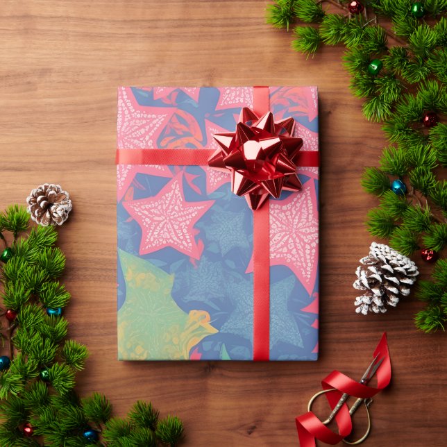 Starfish Wasserfarbiges Personalisiertes Muster Geschenkpapier (Feiertagsgeschenk)