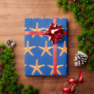 Starfish Wasserfarbmuster Geschenkpapier