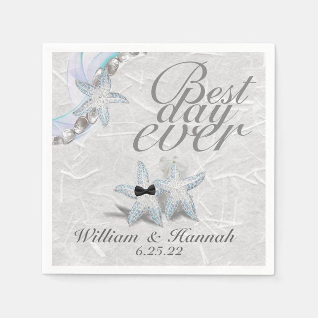 Starfish Wedding Napkins Serviette (Vorderseite)