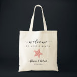 Starfish Wedding Welcome Bag for Beach Destination Tragetasche<br><div class="desc">Füllen Sie diese schöne Tasche mit Ihren Lieblings-Leckereien, um Gäste zu Ihrer Hochzeit willkommen zu heißen!</div>